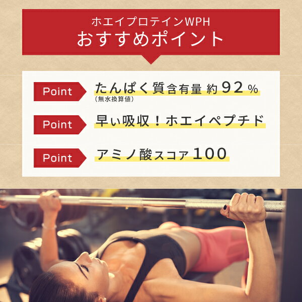 ホエイプロテイン WPH プレーン 1kg ホエイペプチド 含有 プロテイン で 甘味料不...