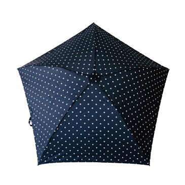 超軽量 折りたたみ 傘 折りたたみ傘 レディース メンズ メンズ傘 雨傘 日傘 傘 軽量傘 晴雨兼用 UVカット おしゃれ 60cm キウ エアライト ラージ ネイビー ドット 135WP016-K48019