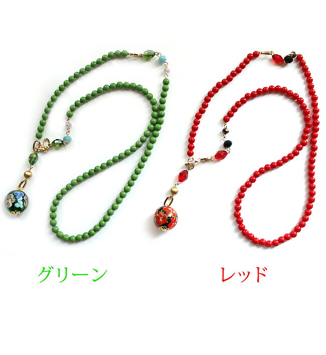 ネックレス レディース yライン y字 和風 とんぼ玉 トンボ玉 ガラス玉 蜻蛉玉 ガラスネックレス ロングネックレス 大人 カジュアル グリーン レッド ゴールド ハンドメイド 上品 アクセサリー 誕生日 人気 彼女 妻 女性 嫁 プレゼント ギフトの商品画像 3