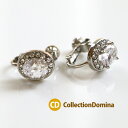 【スーパーセール半額】 イヤリング キュービックジルコニア CZ オーバル 耳飾り ネジバネ クリアカラー アクセサリー レディース 二次会 お呼ばれ ロジウム...