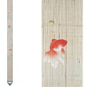 京都洛柿庵 手描き 手染め 細タペストリー 金魚