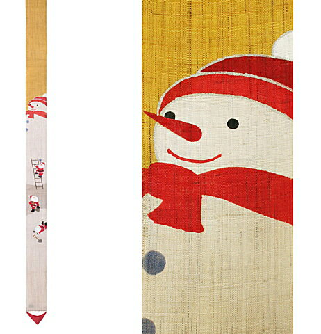 京都洛柿庵 手描き クリスマス飾り細タペストリー スノーマン