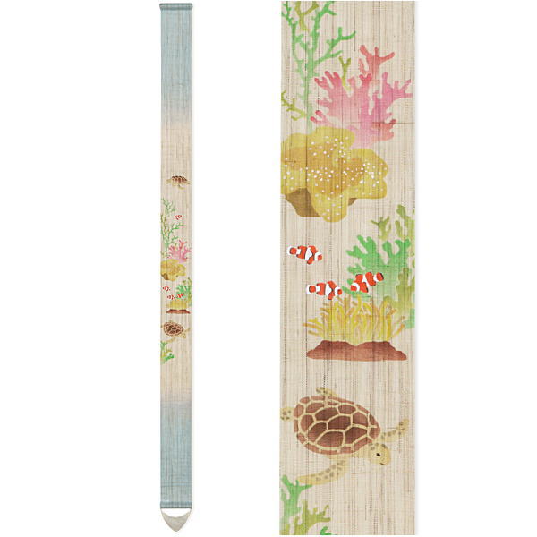 京都洛柿庵 手描き 森と海の細タペ 珊瑚の海 細タペストリー 年中飾り