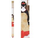 京都洛柿庵 手描き 手染め 細タペストリー 京花街 細タペ おうち時間 空間演出 オシャレ上級 細長い 麻素材 かわいい