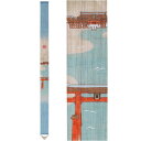 【京都洛柿庵】 手描き 手染め 細タペストリー 盛夏の飾り 細タペ 明けの宮島 おうち時間 空間演出 オシャレ上級 細長い 麻素材 かわいい 夏