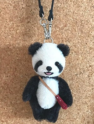 あべまさみ製作テディベアバッグチャーム(パンダ)