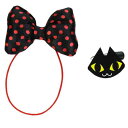ハロウィン ヘアゴム ブローチ付き 2種 キャット&パンプキン Mサイズ テディベア用ウェア 着せ替え 黒猫 クロネコ かぼちゃ 南瓜 魔女
