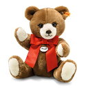 【シュタイフ正規販売店】 Steiff シュタイフ 定番商品 ペッツィテディベア キャラメル28cm 赤いリボン 丸いお顔 ラッピング対応可