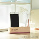 【ニチガン】 ハローキティ 木製 デスクスタンド ピンク オシャレ雑貨 キャラクター 収納 グッズ 天然木 スマホスタンド ペン立て 名刺収納