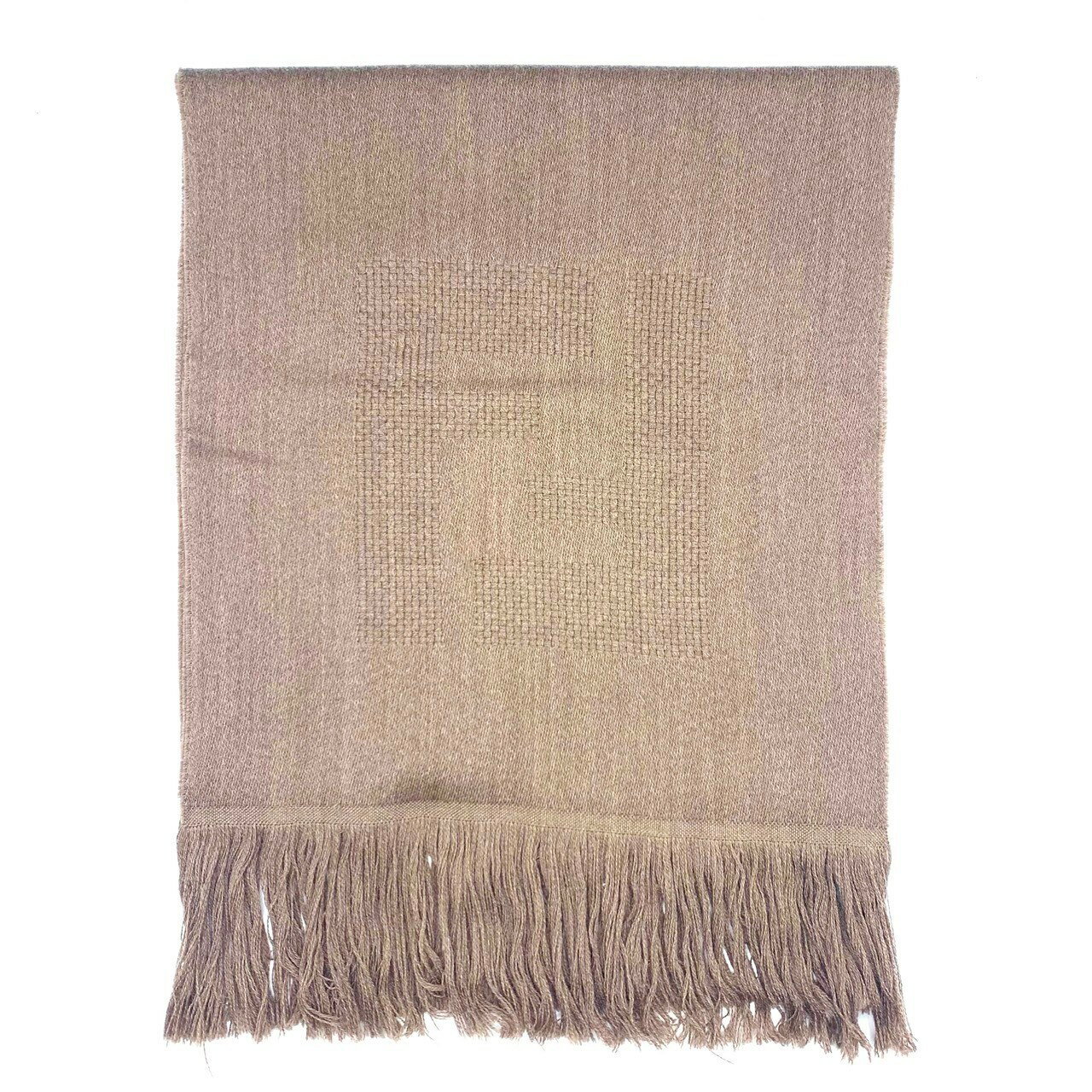 フェンディ マフラー ブラウン フリンジ付き ウールマフラー レディース メンズ FENDI ABランク中古