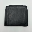 ヴァレクストラ 財布 ダブル マネークリップ レザー 革 ブラック 黒 小銭入れ付き 札入れ Valextra ABランク 中古