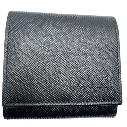 プラダ サフィアーノ コインケース レザ- ブラック 小銭入れ 2M1287 メンズ レディース PRADA Aランク 中古 プラダ サフィアーノ コインケース レザ- ブラック 小銭入れ 2M1287 メンズ レディース PRADA Aランク 中古