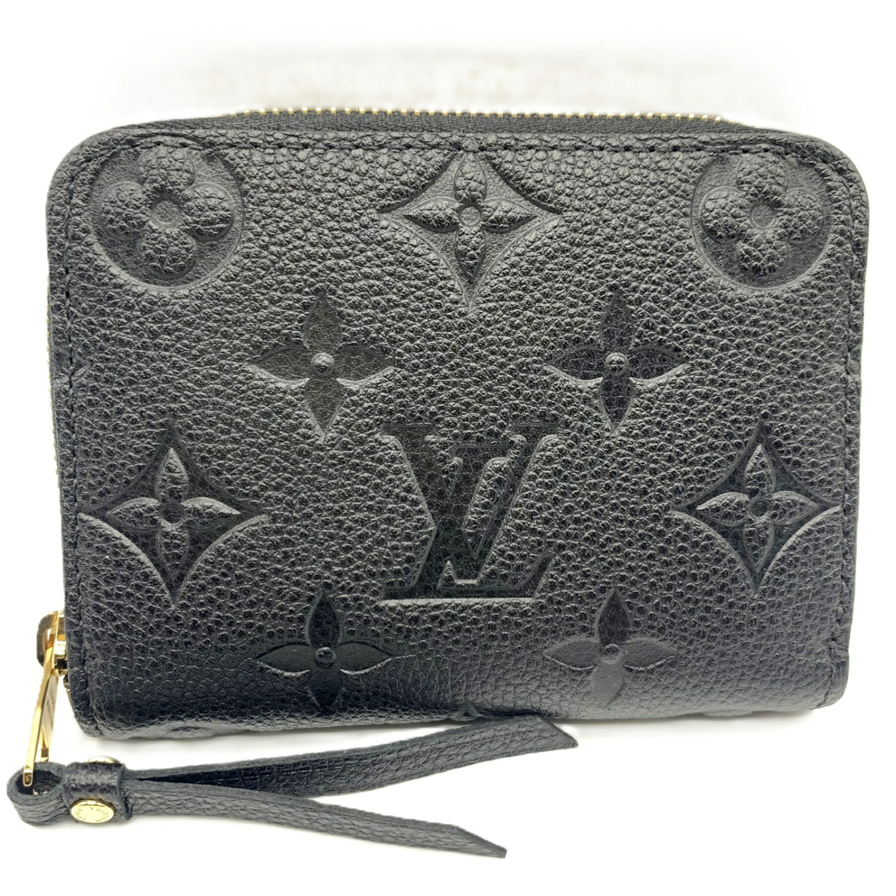 ルイ・ヴィトン ジッピーコインパース コインケース モノグラムアンプラント ブラック M60574 ユニセックス LOUIS VUITTON Aランク 中古