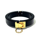 ルイヴィトン ロックミー バングル ブレスレット ブラック ゴールド プラスチック M66761 LOUIS VUITTON ABランク 中古