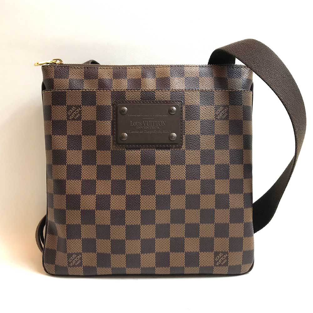 ルイヴィトン ポシェットプラットブルックリン ダミエ ショルダーバッグ 斜め掛け スクエア N41100 LOUISVUITTON 中古 六甲道店