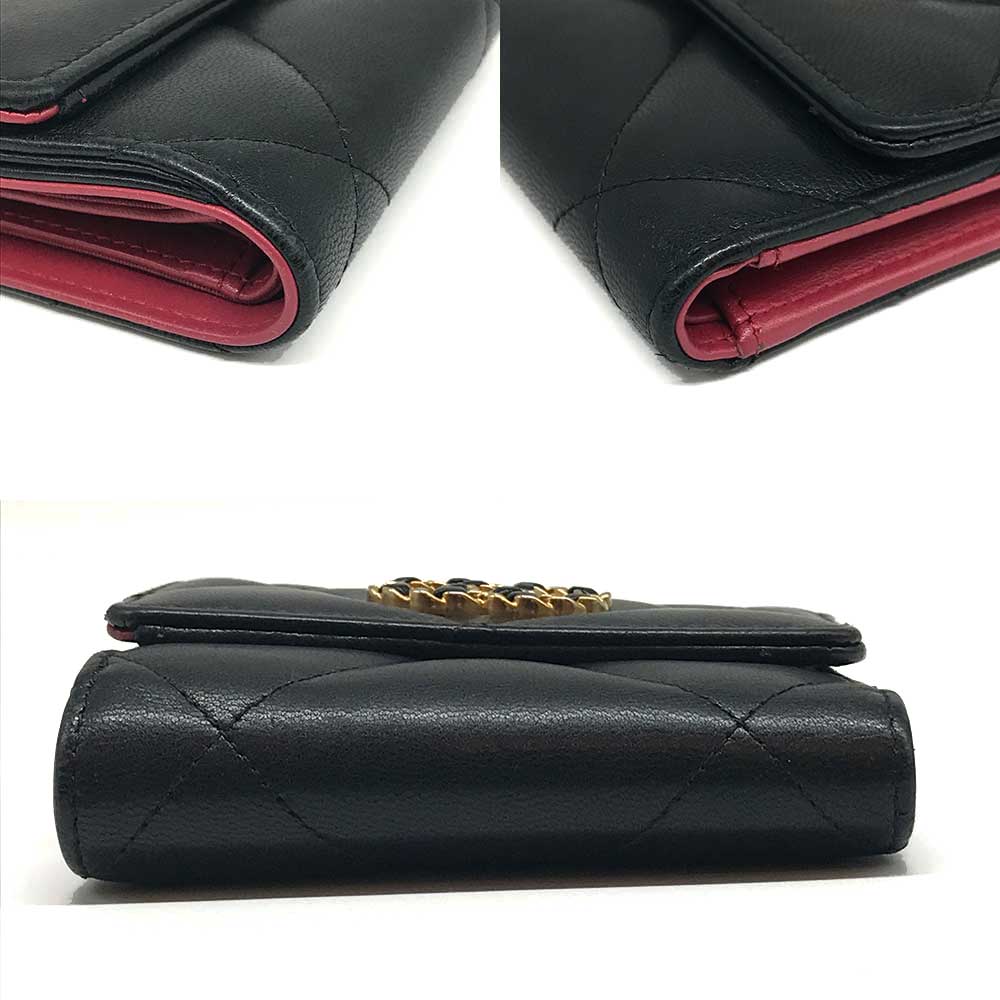 シャネル スモール フラップウォレット ココマーク ミニ 財布 ラムスキン CHANEL ...