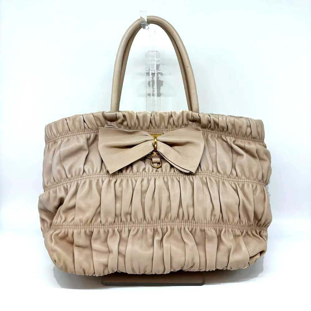 プラダ ハンドバッグ リボン ナッパ NAPPA レザー 2way BN1932 PRADA ABランク 中古 六甲道店