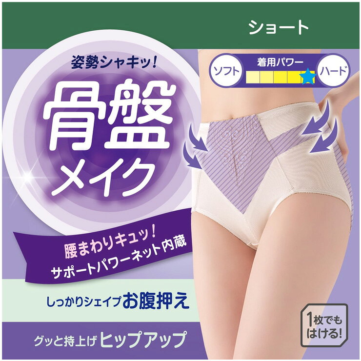 ガードル ショート ショーツ アツギ ヒップメイク 骨盤サポート 60514AS ショート丈 お腹押え パワーネット 一枚履き可能 補正下着 レディース(06132) collection2-10008901 インナー専門店コレクションストア サンプル画像2