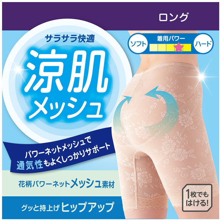 ガードル ロング ヒップメイク 花柄涼肌メッシュ 61521AS アツギ ロング丈 吸汗速乾 快適 ショーツ お腹押え ヒップアップ 一枚履き可能 夏 ぽっこりお腹 補正下着 レディース(06072) collection2-10008843 インナー専門店コレクションストア サンプル画像2