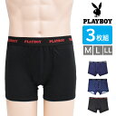 ボクサーブリーフ アツギ メンズ PLAYBOY プレイボーイ 前とじ M22223P 3枚組 ストレッチ 成型 フィット ボクサーパンツ 前閉じ atsugi 紳士肌着 下着 (06702)
