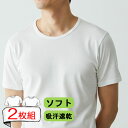 インナー メンズ 半袖 夏 丸首 2枚組 DRY フライス 13-030 13-010 新栄 送料無料 半袖tシャツ 白 吸汗速乾 綿混 肌着 シャツ ソフト 薄地 夏 クルーネック まとめ買い 2枚組(01619)