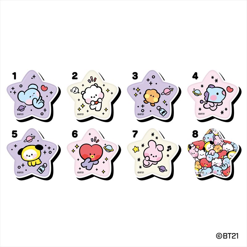 【新品/公式】 BT21_minini スターカンバッジコレクション 1pcs 公式グッズ 公式ライセンス colleize コレイズ アニメ キャラクター グッズ