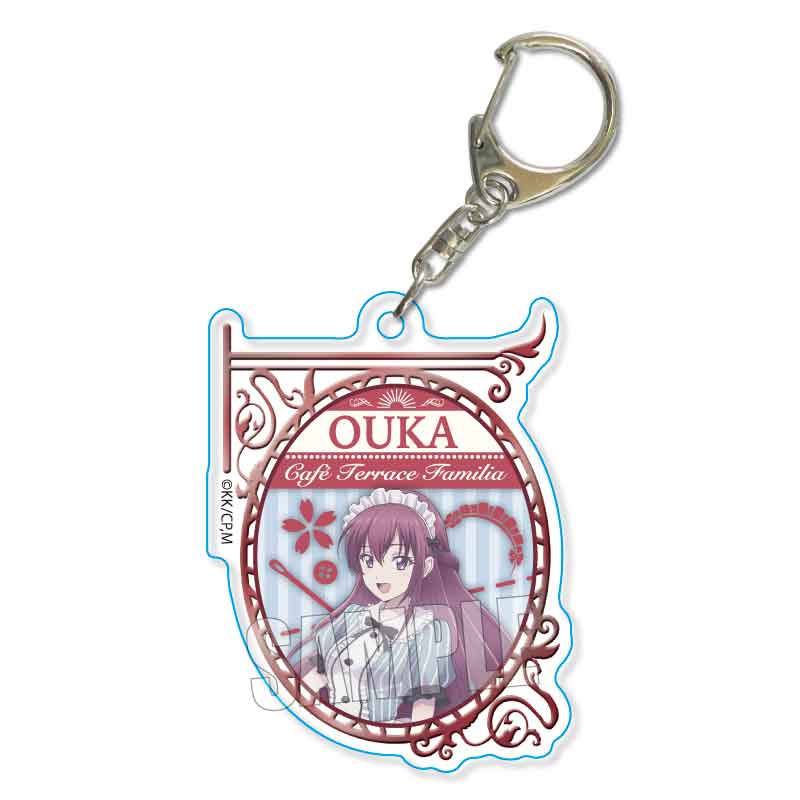 【新品/公式】 女神のカフェテラス_看板風キーホルダー/幕澤 桜花 公式グッズ 公式ライセンス colleize コレイズ アニメ キャラクター グッズ