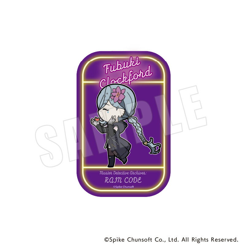 【新品/公式】 超探偵事件簿 レインコード_きゃらまーち スクエアカンバッジ 06.フブキ クロックフォード 公式グッズ 公式ライセンス colleize コレイズ アニメ キャラクター グッズ