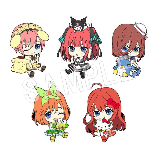 Other - 【新品/公式】 五等分の花嫁∬×サンリオキャラクターズ_ぺたん娘トレーディングラバーストラップ 1pcs 公式グッズ 公式ライセンス colleize コレイズ アニメ キャラクター グッズ