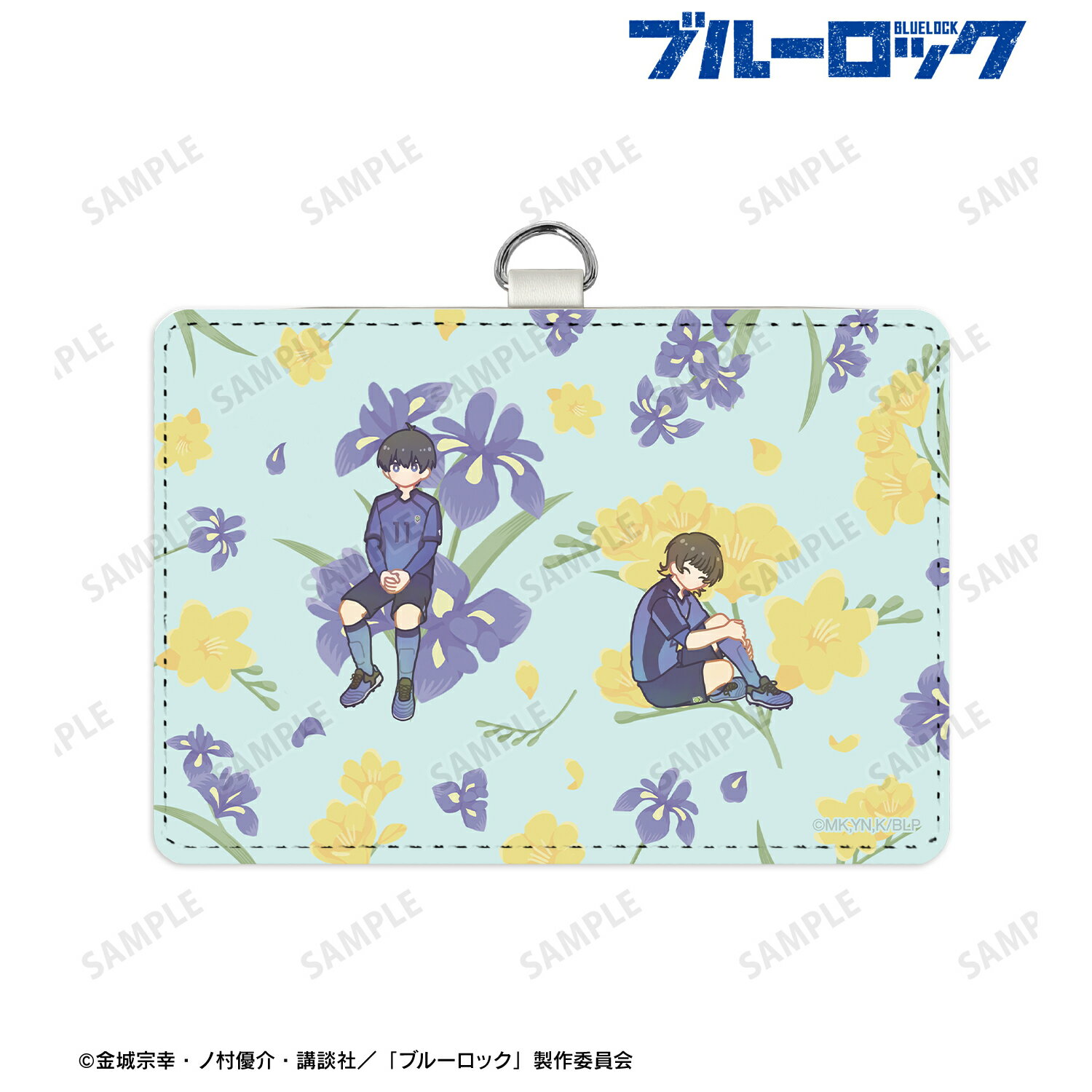 【新品/公式】 ブルーロック_潔 世一&蜂楽 廻 Botania ネックストラップ付きパスケース 公式グッズ 公式ライセンス colleize コレイズ アニメ キャラクター グッズ