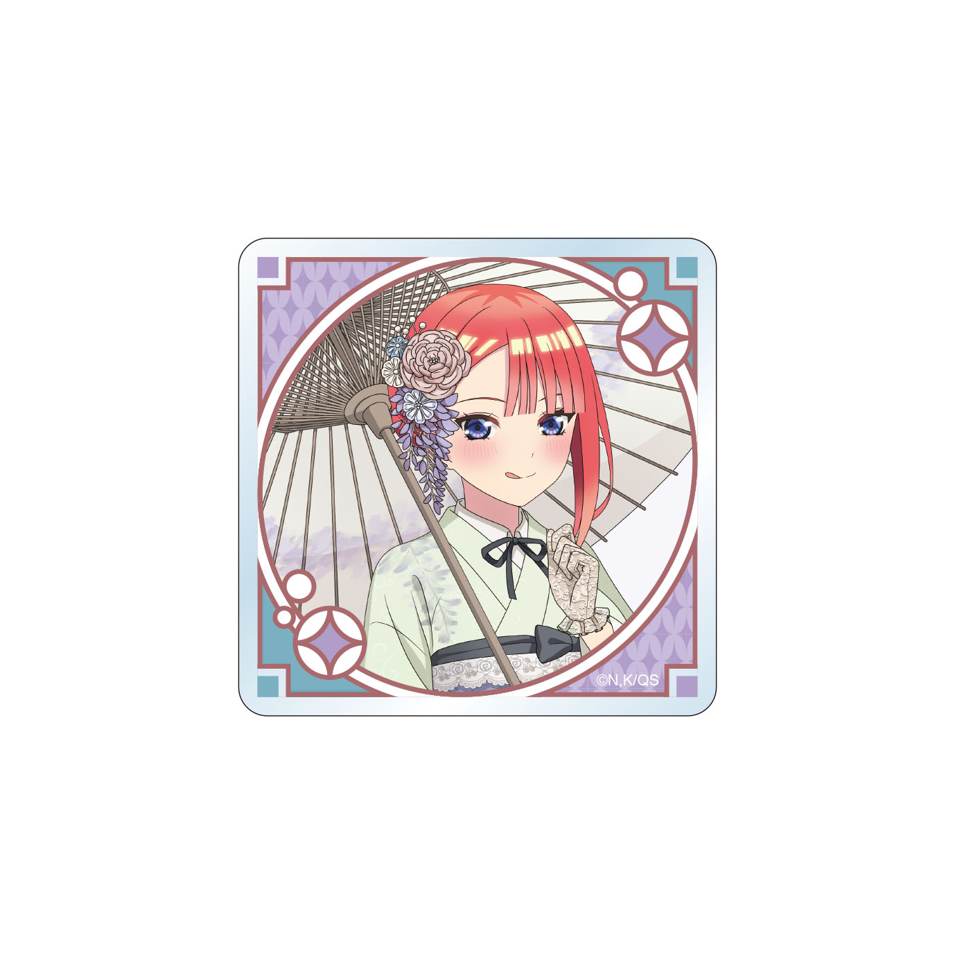 【新品/公式】 五等分の花嫁∽_レトロモダン アクリルステッカー　中野二乃 公式グッズ 公式ライセンス colleize コレイズ アニメ キャラクター グッズ