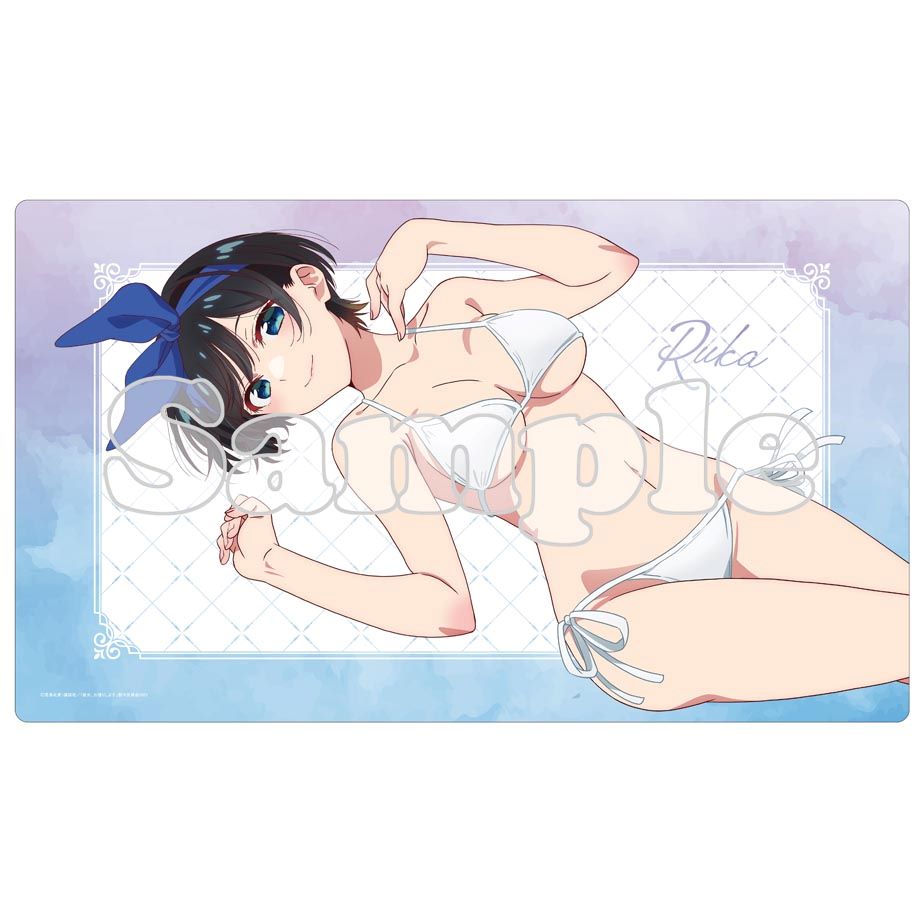 【新品/公式】 彼女、お借りします第3期_ラバーマット 更科瑠夏（水着寝そべり） 公式グッズ 公式ライセンス colleize コレイズ アニメ キャラクター グッズ