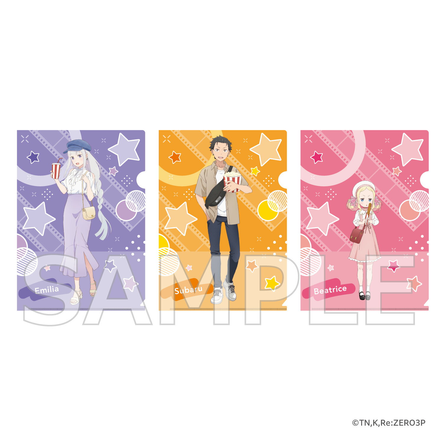 【新品/公式】 Re:ゼロから始める異世界生活_クリアファイルセット ムービーシアター ver. 公式グッズ 公式ライセンス colleize コレイズ アニメ キャラクター グッズ