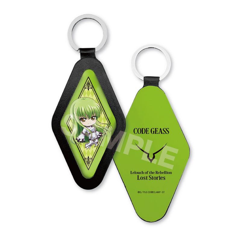 【新品/公式】コードギアス 反逆のルルーシュ ロストストーリーズ_レザーキーホルダー /02 C.C.（ミニキャラ） 公式グッズ colleize コレイズ アニメ キャラクター グッズ