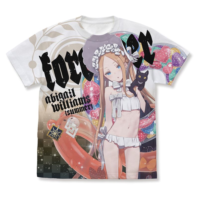 樂天商城 - 【新品/公式】Fate/Grand Order_Mサイズ_フォーリナー/アビゲイル・ウィリアムズ〔夏〕 フルグラフィックTシャツ/WHITE- 公式グッズ colleize コレイズ アニメ キャラクター グッズ