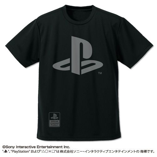 【新品/公式】PlayStation（プレイステーション）_Mサイズ_PLAYER ドライTシャツ PlayStation/BLACK- 公式グッズ colleize コレイズ アニメ キャラクター グッズ
