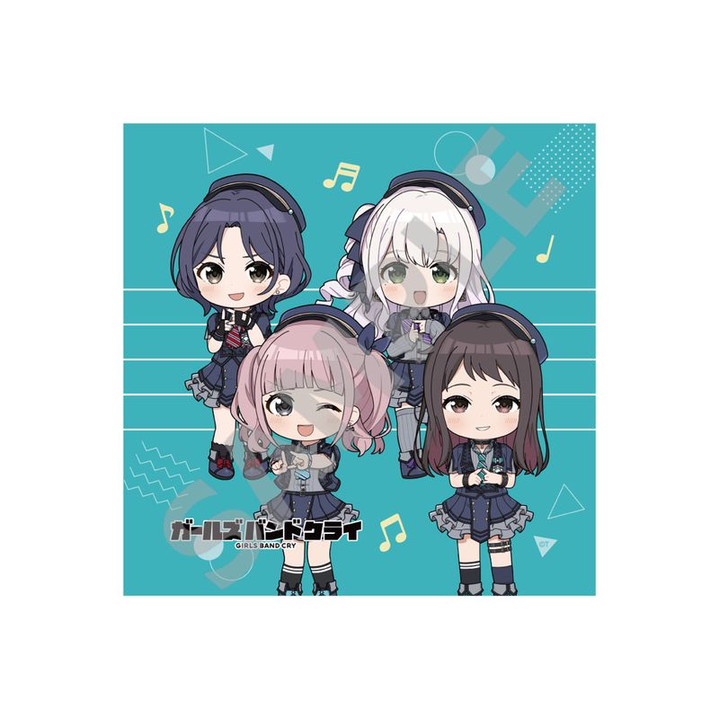 【新品/公式】ガールズバンドクライ_ハンドタオル デフォルメ総柄（ダイヤモンドダスト） 公式グッズ colleize コレイズ アニメ キャラクター グッズ