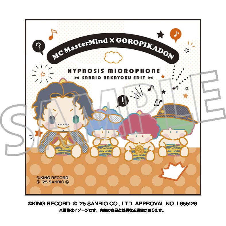 【新品/公式】ヒプノシスマイク SANRIO NAKAYOKU EDIT_刺繍入りハンドタオル／天谷奴零×ゴロピカドン 公式グッズ colleize コレイズ アニメ キャラクター グッズ