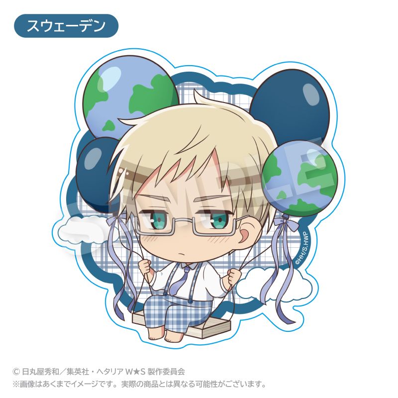 乐天商城 - 【新品/公式】ヘタリア World★Stars_ばるんこステッカー スウェーデン 公式グッズ colleize コレイズ アニメ キャラクター グッズ