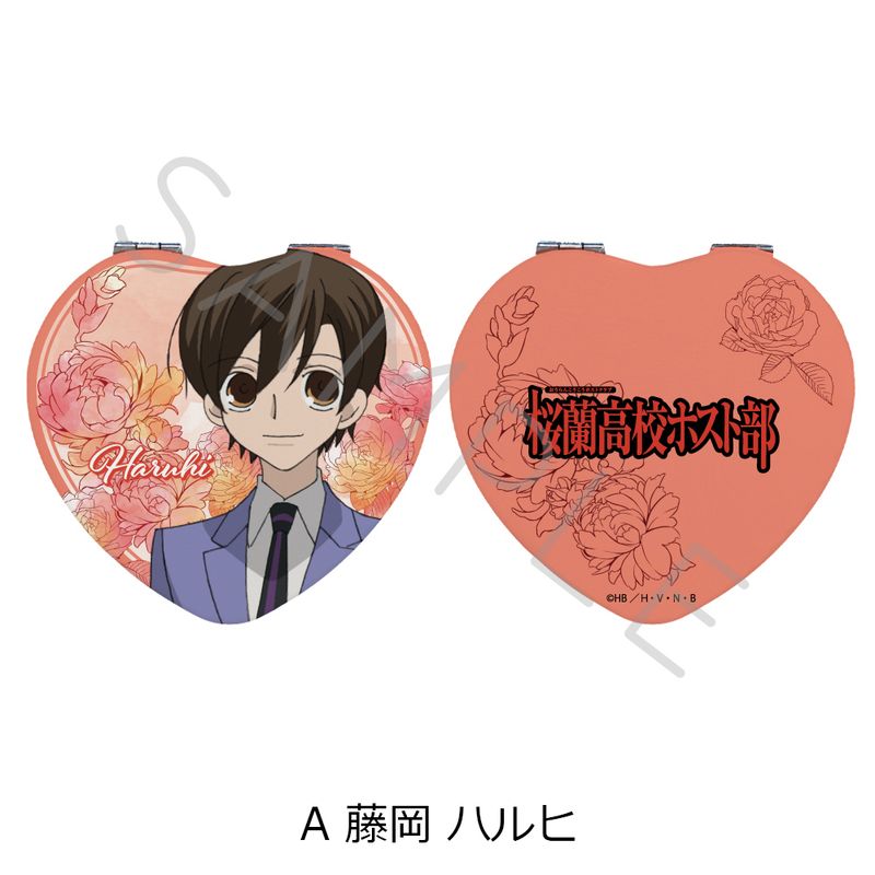 乐天商城 - 【新品/公式】桜蘭高校ホスト部_コンパクトミラー（ハート） A 藤岡ハルヒ 公式グッズ colleize コレイズ アニメ キャラクター グッズ
