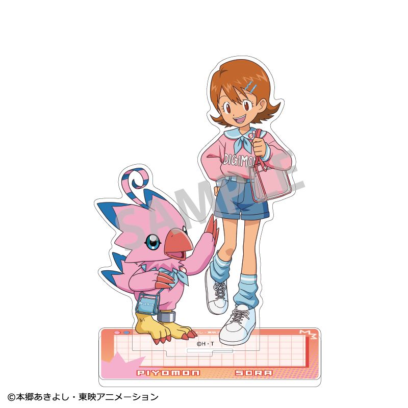 乐天商城 - 【新品/公式】デジモンアドベンチャー_アクリルスタンド_武之内空&ピヨモン/リンクコーデ 公式グッズ colleize コレイズ アニメ キャラクター グッズ