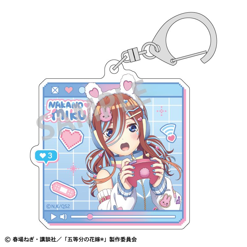 Rakuten - 【新品/公式】五等分の花嫁＊_アクリルキーホルダー 中野三玖／配信者なりきり 公式グッズ colleize コレイズ アニメ キャラクター グッズ