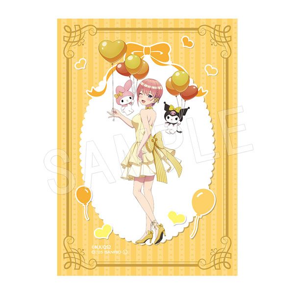 Rakuten - 【新品/公式】五等分の花嫁*×マイメロディ&クロミ_箔押しプラブロマイド バルーン&リボンVer. 一花 公式グッズ colleize コレイズ アニメ キャラクター グッズ