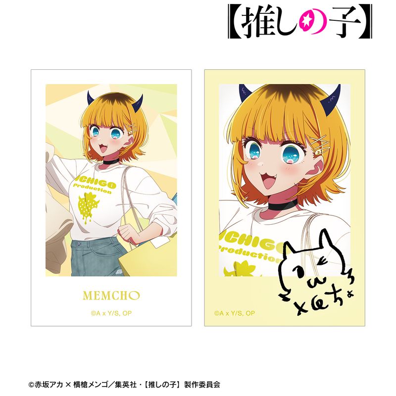 乐天商城 - 【新品/公式】【推しの子】_描き下ろし MEMちょ ショッピングver. インスタントカメラ風イラストカード2枚セット 公式グッズ colleize コレイズ アニメ キャラクター グッズ