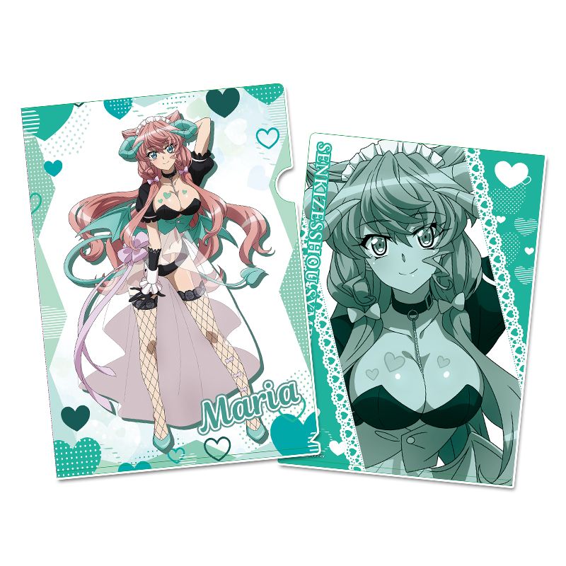 Rakuten - 【新品/公式】戦姫絶唱シンフォギアXV_描き下ろし　クリアファイル【マリア・カデンツァヴナ・イヴ】小悪魔ウェイトレス 公式グッズ colleize コレイズ アニメ キャラクター グッズ