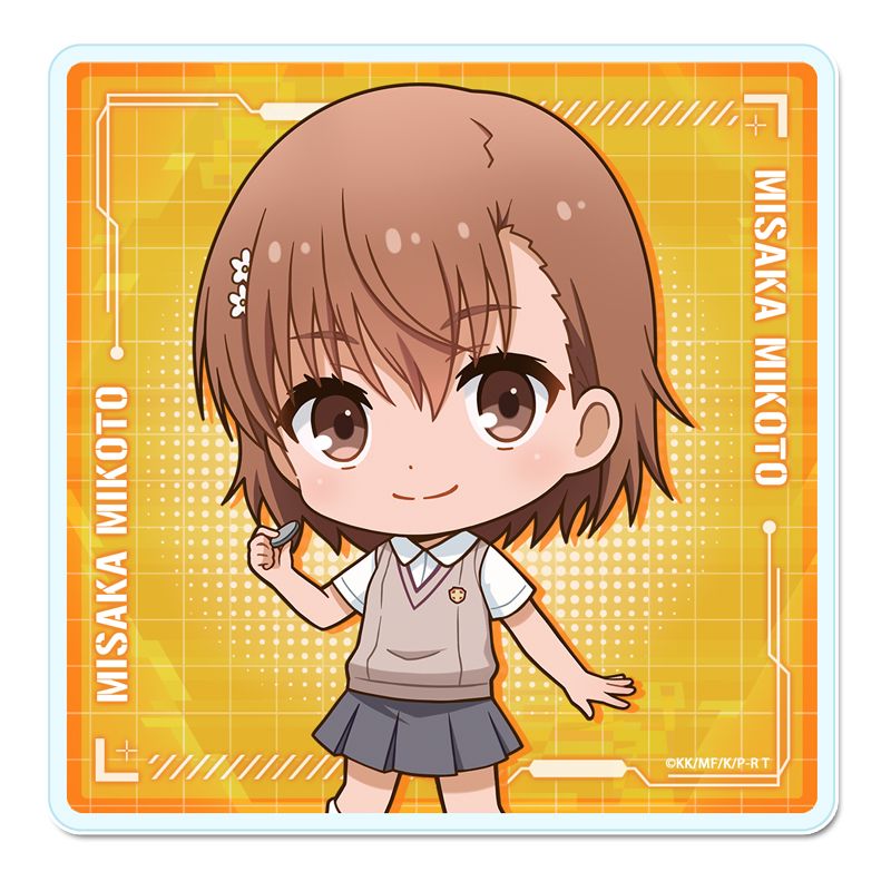 【新品/公式】とある科学の超電磁砲T_ぷちちょこアクリルコースター【御坂美琴】 公式グッズ colleize コレイズ アニメ キャラクター グッズ