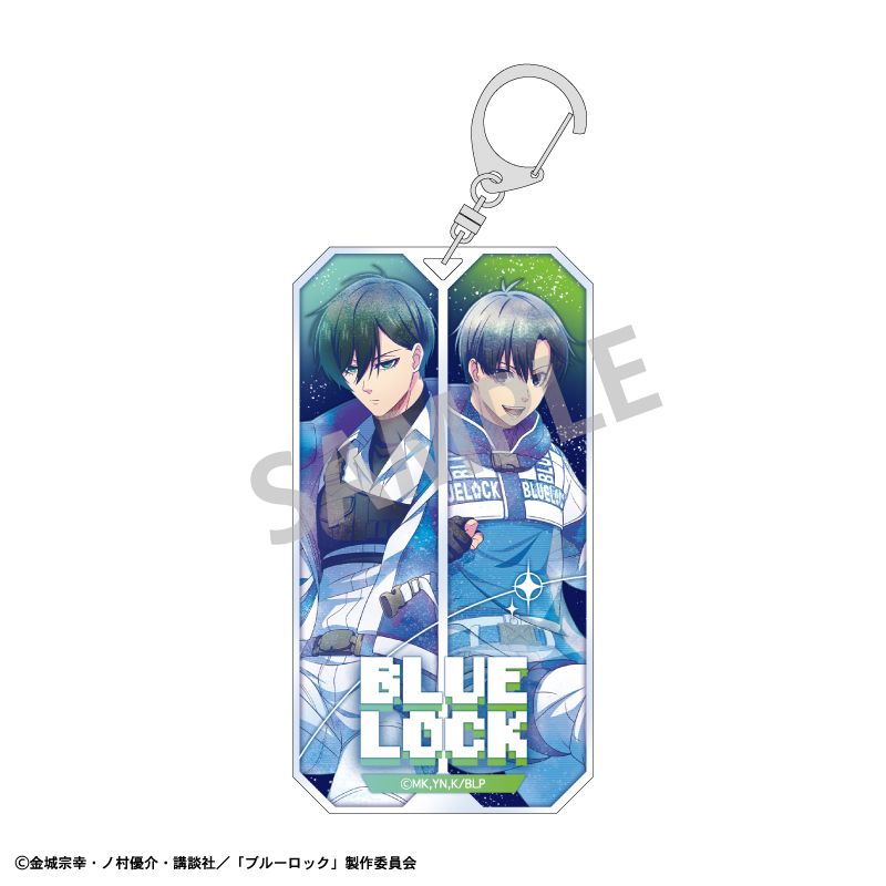 乐天商城 - 【新品/公式】ブルーロック_スリムキーホルダー（ペア）　潔 世一・糸師 凛／サイバーパンクリバイバル　カミアニTOUCH 公式グッズ colleize コレイズ アニメ キャラクター グッズ