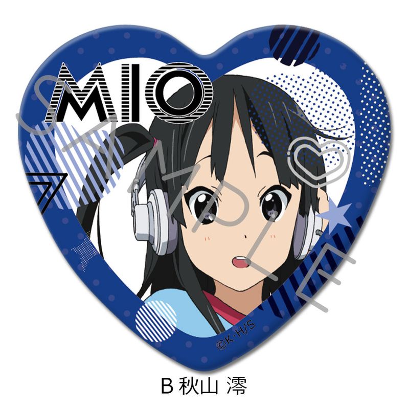 Rakuten - 【新品/公式】けいおん!_ハート型缶バッジ B 秋山澪 公式グッズ colleize コレイズ アニメ キャラクター グッズ