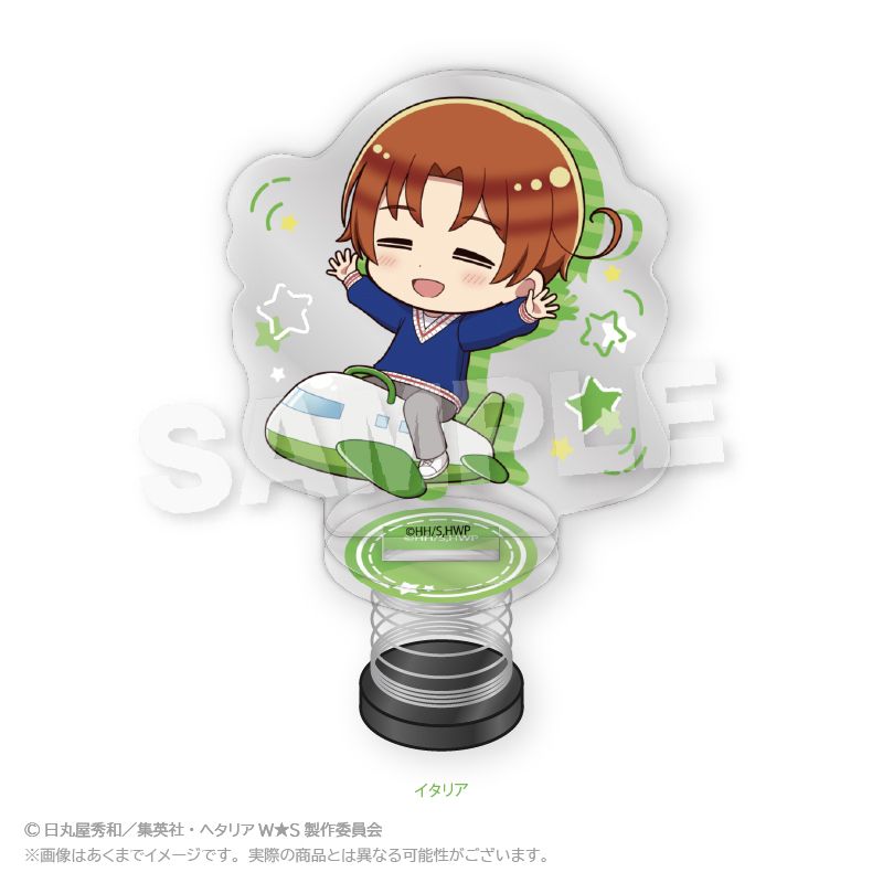 樂天商城 - 【新品/公式】ヘタリア World★Stars_ばねアクリルスタンド　遊具ver.　イタリア 公式グッズ colleize コレイズ アニメ キャラクター グッズ