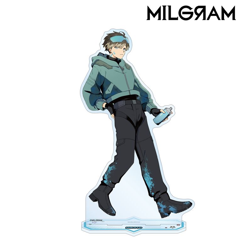 【新品/公式】MILGRAM -ミルグラム-_描き下ろし ミコト アメコミ風ver. BIGアクリルスタンド 公式グッズ colleize コレイズ アニメ キャラクター グッズ